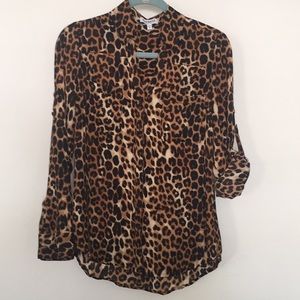 Express Portofino shirt in cheetah print